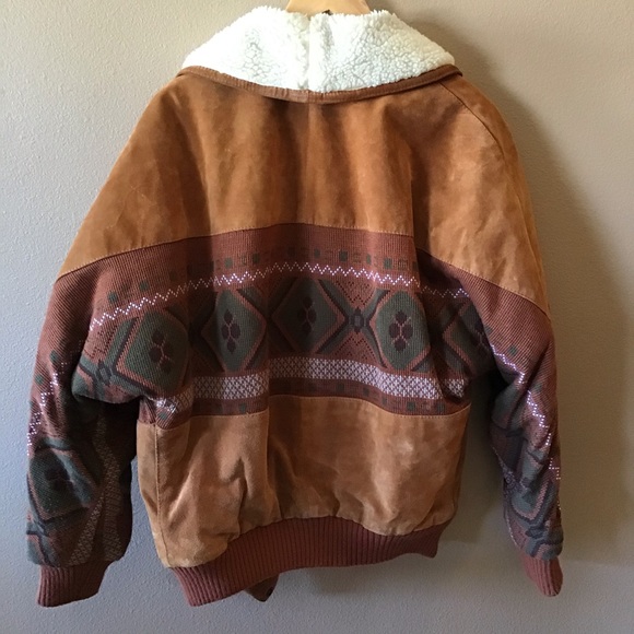 Vintage Boho Jacket Sheep Wool Lined Italy! Size S - Picture 3 of 5